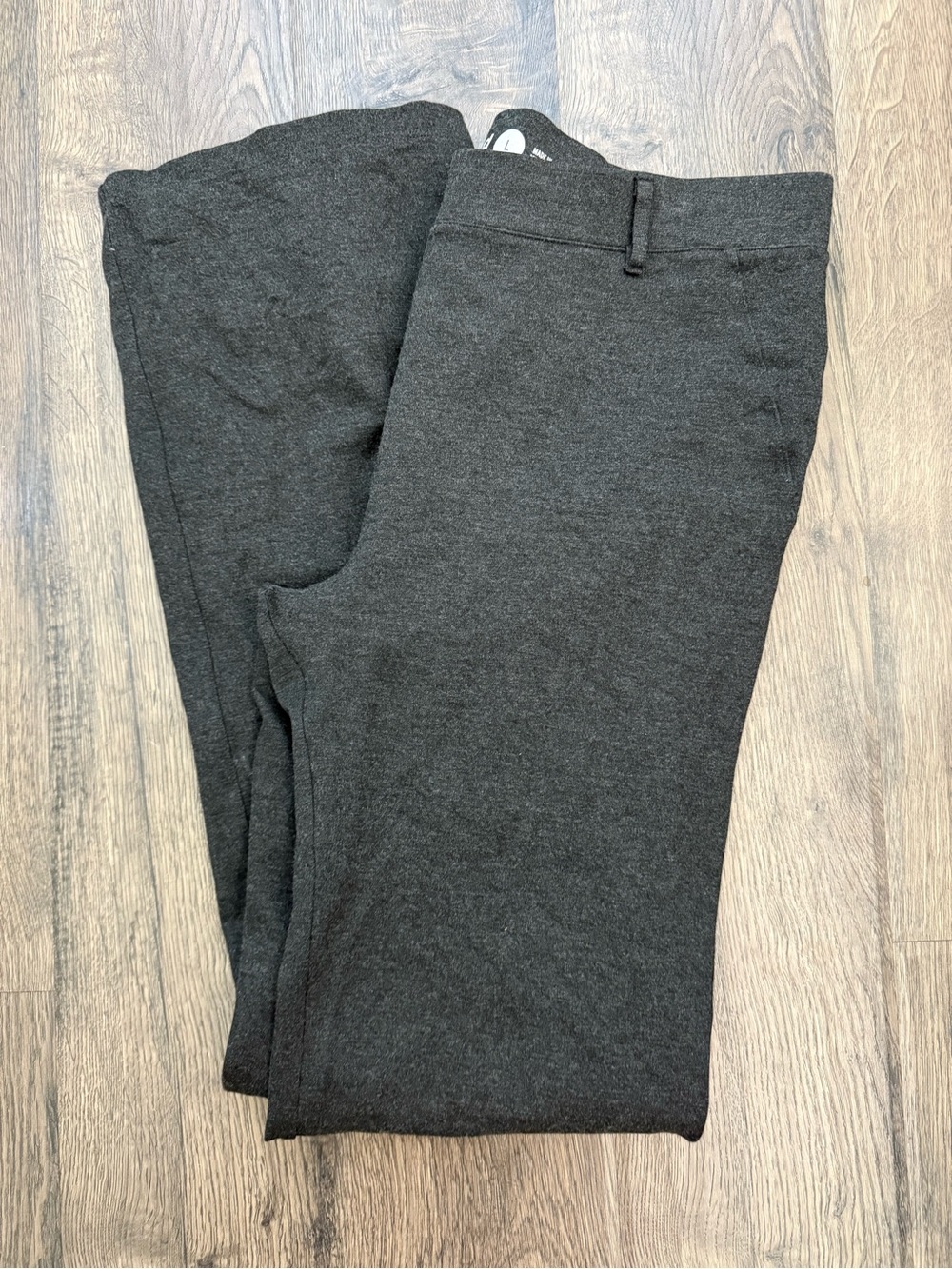 Betabrand Charcoal Grey Stretchy Pull On Boot Cut Work Dress Pants Size Large